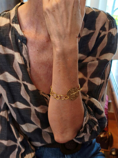 Bracelet ROUMA laiton réticulé