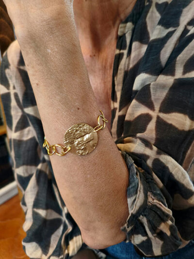 Bracelet ROUMA laiton réticulé