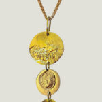Collier ORACLE laiton réticulé