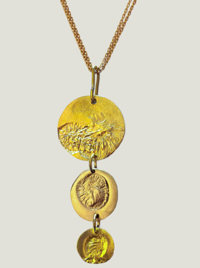 Collier ORACLE laiton réticulé
