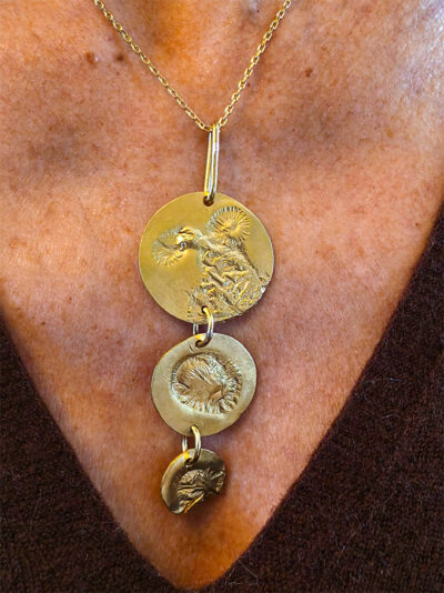 Collier AURIA laiton réticulé
