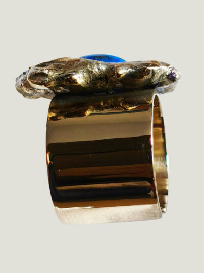 Bague CELINE laiton Lapis Lazuli