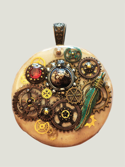 Collier médaillon MECANIKA