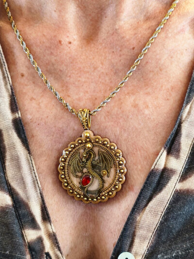 médaillon-dragon-2-P Collier Féerie DRAGO